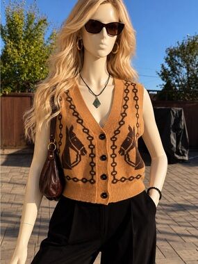 Moon River Knit Sweater Vest | XS